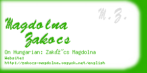 magdolna zakocs business card